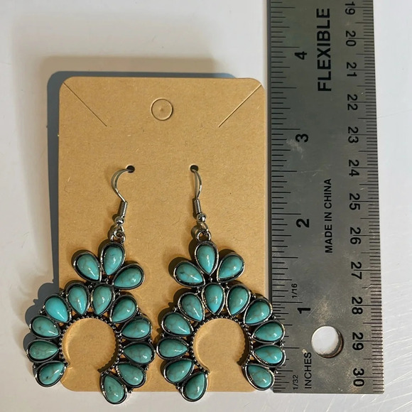 NWT 3 for $20 silver & turquoise horseshoe dangle pierced earrings “you pick 3” - Picture 5 of 5